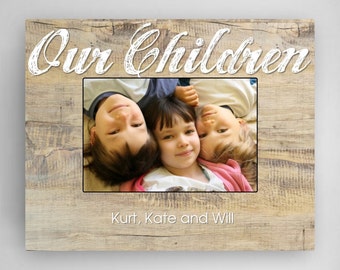 Personalized Our Children's Frame - Personalized Kid's Picture Frame - Personalized Frames - Rustic Wood Frame - Family Frame - GC1296