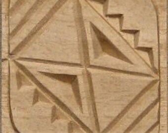 Oshiwa Printing Stamp, Geometric, 2.5''x 2.5'', Item 18-07-07