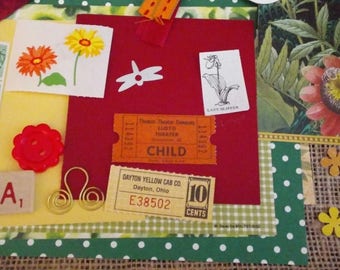 Vintage New Bright Floral Ephemera Inspiration Planner Scrapbooking Kit 25 + Pieces