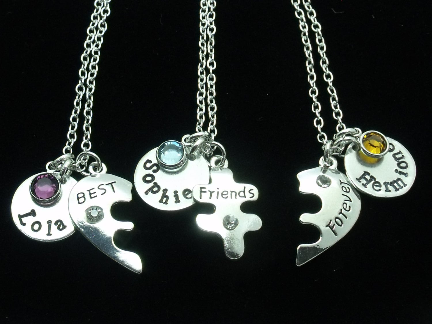 Three 3 Best Friend Necklaces 3 Bff Necklaces 3 Bff T 