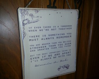 Plaque.100% Solid Wood Winnie The Pooh Picture Quote Sign Shabby Chic gift #P8 Plaque.100% Solid Wood Winnie The Pooh Picture Quote Sign Shabby Chic gift #P8