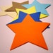 25 Paper Star Die Cut Cut Out Star Cut Outs 3/4 inch by 3/4