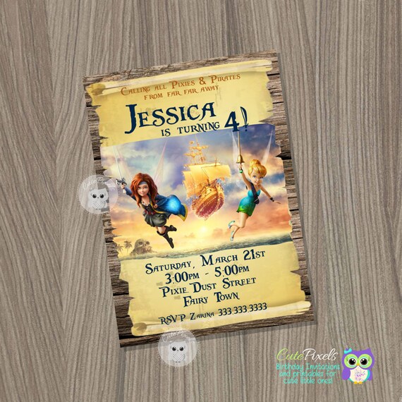 tinkerbell invitation pirate fairy invitation pirate fairy tinkerbell fairy flyer