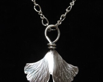 Handmade Ginkgo Leaf Pendant
