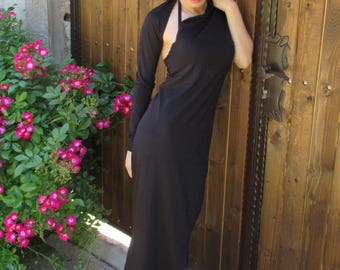 Dress mod BIANKA/Evening Gown / Formal Dress / Prom Dress / One Shoulder Dress / Black Dress / Maxi Dresses / Unique Dress /