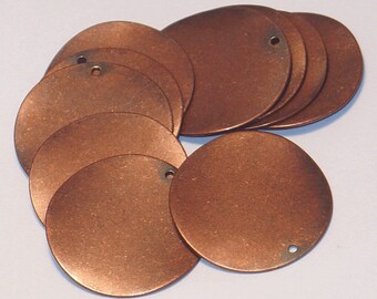 10 pcs of antiqued copper plated wavy disc 26mm