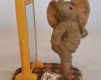 Miss Martha Whimsical Elephant - Caroline - Elephant Collectible - Gift to bring a smile - Chubby Charmers -
