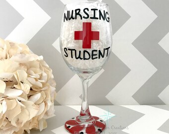 Nurse Wine Glass Gift For Nurse Custom Wine Glass