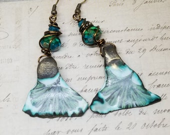 Ginkgo Leaf Earrings, Ginkgo Leaves, Ginkgo Jewelry, Gingko Leaf Earrings, Gingko Jewelry