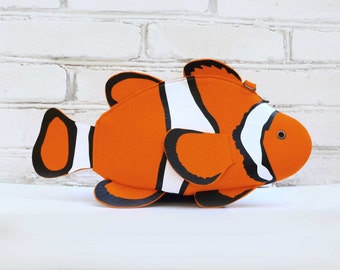 Clown Fish Purse Fish Felt Bag