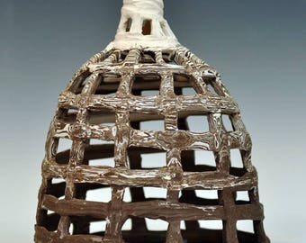 Hand thrown ceramic lantern