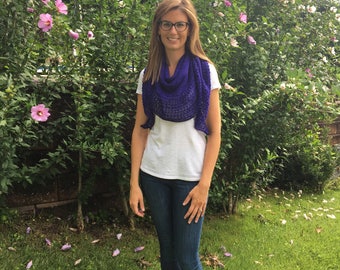 Hand Knit Shawl | Lightweight Shawl | Summer Shawl | Lacy Shawl | Lace Shawl | Lightweight Wrap | Hand Knit Wrap | THE ROSELAND SHAWL