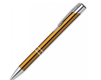 Ballpoint pen metal ballpoint pen with engraved gift gold