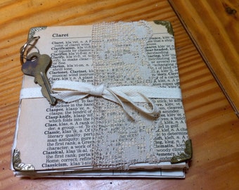 Altered art collage journal cd folders with ephemera