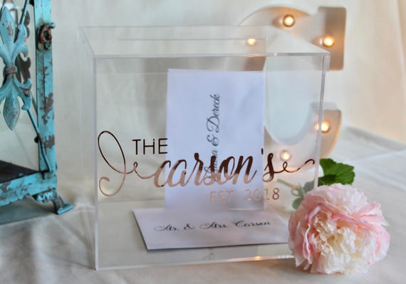 Personalized Wedding Card Box I Acrylic Card Box I Wedding Personalized Wedding Card Box I Acrylic Card Box I Wedding