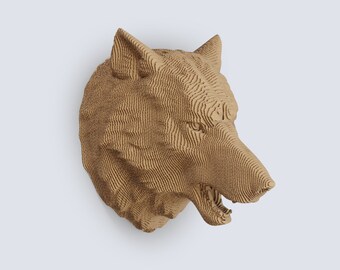 Wolf Head Trophy - DIY Cardboard Craft