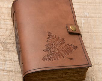 Brown Leather Journal, Handbound Journal, Leather Diary, Notebook