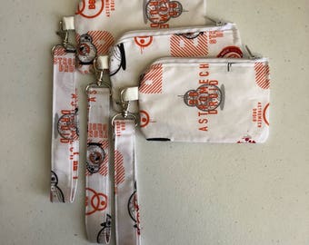 BB8 small zippered pouch