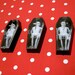 3 Skeleton in Coffin Plastic Charms Vintage
