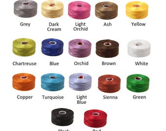 Size D C-Lon nylon thread, C-Lon nylon monocord thread size D, C-Lon Thread D, Size AA C-Lon nylon thread, C-Lon nylon thread size AA.