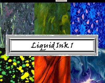 Liquid Ink Textures - Liquid Paint Textures - Liquid Digital Paper - Ink Splatters - PNG Images