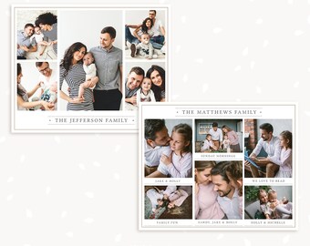 Family collage template photoshop, 8x10 inch collage card, Storyboard template bundle, blog board template, Photography collage template