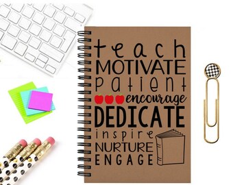 teacher notebook journal 5x8 spiral