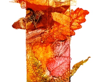 Autumn Walk, Collagraph