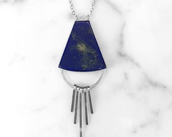 Dangling Lapis Lazuli Necklace