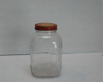 Vintage Coffee Jar Radiant Roast Hazel Atlas Canister