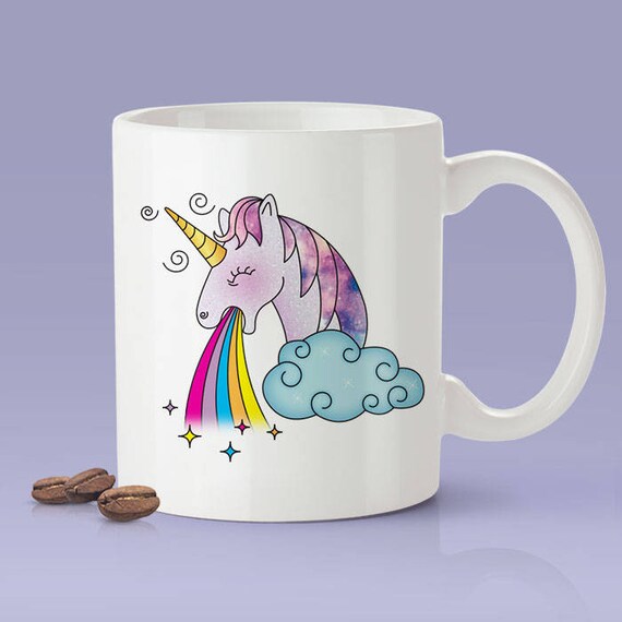 unicorn throwing up rainbows cute gift idea for unicorn