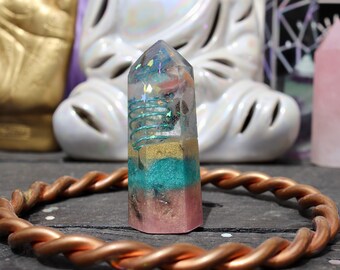Orgonite® - Crystal Point - Orgone Generator® - Self Love - Crystals - Handmade - EMF Protection - Quartz - Good Vibes - HoodXHippie
