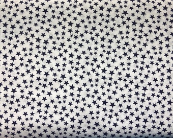 Blue and white star fabric by the yard - patriotic fabric - stars fabric - military fabric - 4th of July fabric - Independence Day #16484