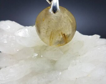 Golden Rutilated Quartz Pendant.