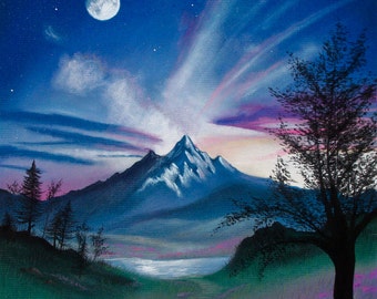 art Print tree boab landscape australia painting canvas sunrise 47/" x 20/"