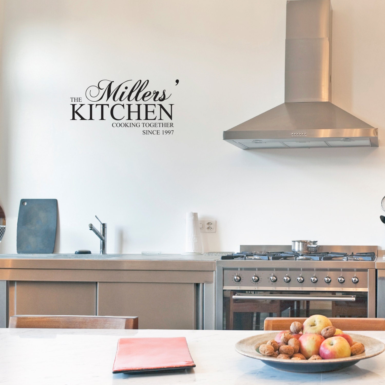 Vinyl Wall Art For Your Kitchen YOUR Last Name KITCHEN
