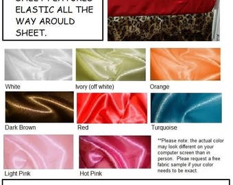 Satin Bottom Fitted Sheet Twin Xl Hospital, Full & Queen