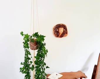 62" length Macrame plant hanger / hanging plant holder / Vertical planter / Vertical garden
