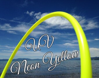 UV Neon Yellow Colored 3/4" or 5/8" PolyPro Hula Hoop - You pick the size - by Colorado Hula Hoops