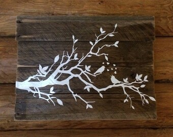 Love birds on branch