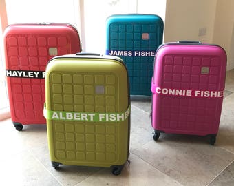 Personalised Luggage Strap, Suitcase Safe Luggage Belt Printed With Your Name / Text