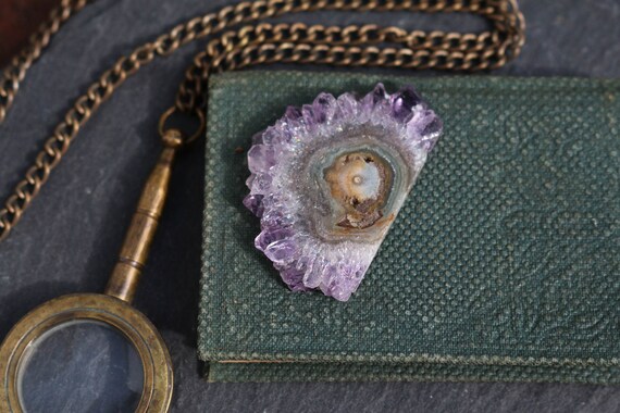 Amethyst Stalactite 10g, Stalactite Slice, Crystal Flower, Amethyst Slice, Raw Amethyst, Druzy Stalactite, Spirt Quartz, DIY, Bohemian