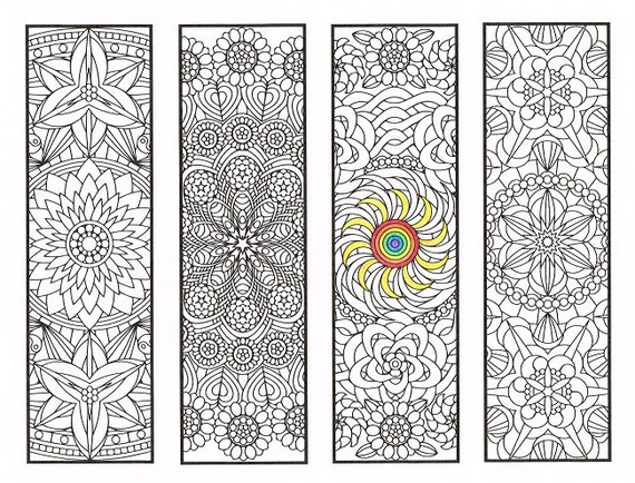 Coloring Bookmarks Flower Mandalas Page 2 coloring for