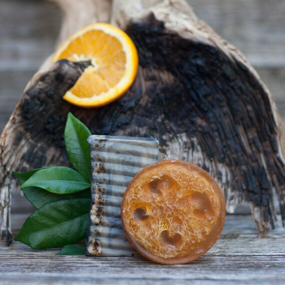 Texas Gypsy (Patchouli Orange & Spice) Natural Loofah Exfoliating Glycerin Soap
