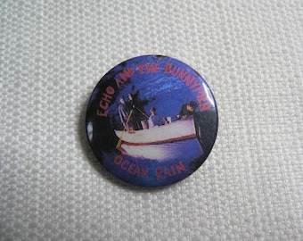 Vintage 80s Echo and the Bunnymen - Ocean Rain Album (1984) Pin / Button / Badge