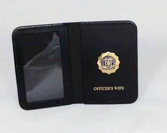 Courtesy shield wallets with badge