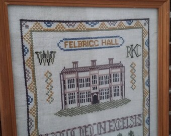 Vintage Sampler / Tapestry Felbrigg Hall Historic Building