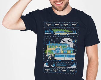 Griswold / Christmas Vacation "Hallelujah, Holy Shirt!" faux ugly sweater t-shirt