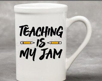 Teaching is my Jam SVG design files, png, dxf, eps, die cutting, vector, Silhouette, Cricut, teacher svg, teacher gift svg
