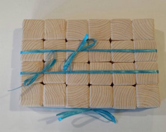 26 Baby Blocks Wood Blocks Baby Blocks Alphabet Pack Wooden Blocks Hand Made Unfinished Blocks Baby Shower Activities